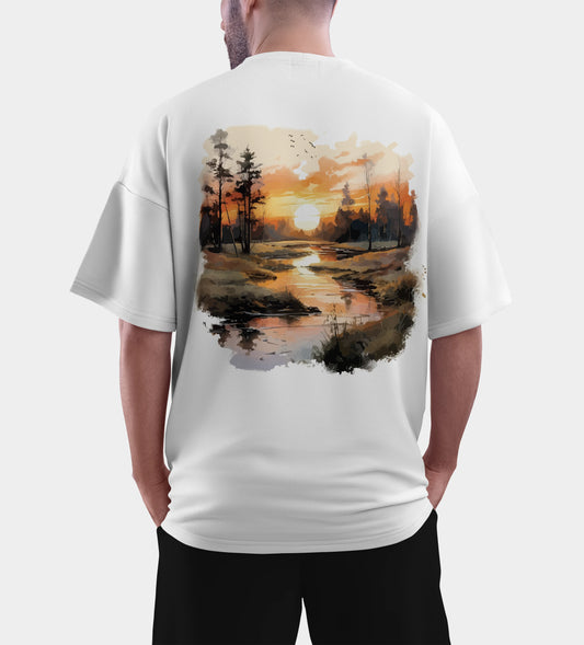 Lake with Sunset